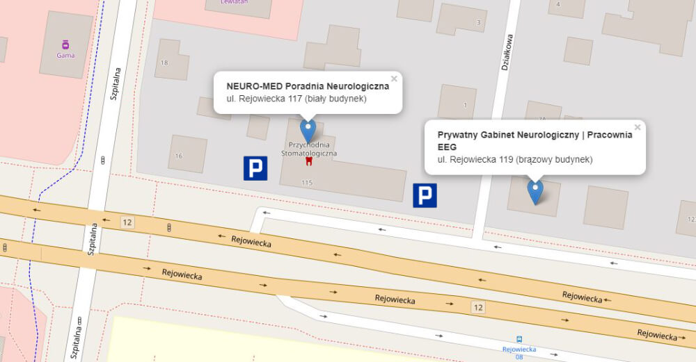 Miejsca parkingowe przy ulicy Rejowiecka 117